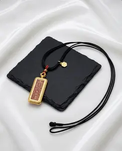 Auspicious Cloud Protection Amulet (Thangka Embroidered Pendant)