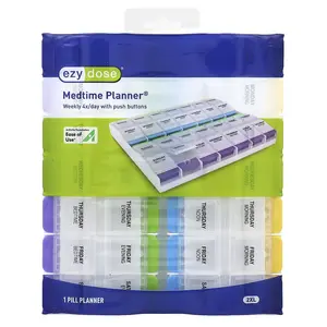 Ezy Dose Weekly 4X/Day with Push Buttons Medtime Planner, 2 XL, 1 Count
