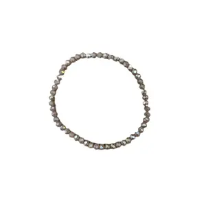 Metallic Mushroom Faceted Rondelle 4mm Bracelet