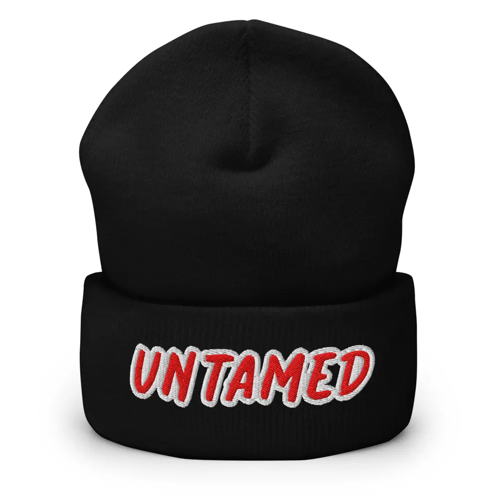 Untamed Dog Fierce Pitbull Cuffed Beanie Gym Motivation