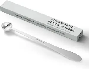 1 count 1/2 Teaspoon(1/2tsp, 1/6tbsp, 2.5 ml) Single Measuring Spoon, Extra-long Handle Individual Measure Scoop, Stainless Steel Spoons Only