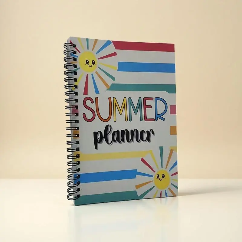 Summer Planner Kids' Summer Goals Household Activities Schedule, Creative Planning Notebook for Children, Organize Fun and Tasks Efficiently