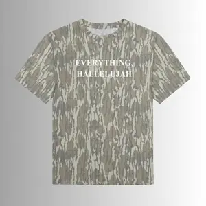Everything hallelujah Camo Oversized T-Shirt, Graphic Tee, Outdoor Streetwear Shirt