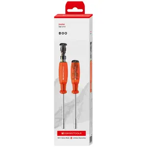 PB Swiss PB 6465.CBB Insider Long – Universal Holder for 1/4 Inch Bits Slotted, Phillips, TORX®, 9 Pcs