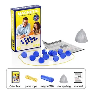 Magnetic Strategy Game for All Ages Viral TikTok Game for 2 Players Set with 20 Magnets Color Box Game Rope Storage Bag Manual for Fun Family Play