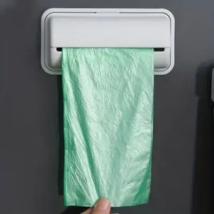 Trash Bags Storage Box Garbage Bag Dispenser For Kitchen Bathroom Wall Mounted Grocery Bag Holder Kitchen Plastic Bags Container