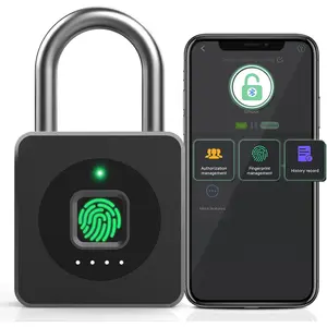 Fingerprint Padlock with APP, Keyless Biometric Lock,   Padlock Suitable for Gym, Locker, Gates, Fence and Storage