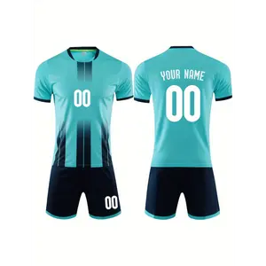 Soccer Jersey Set - Breathable Mesh Fabric, Personalized Name & Number for Boys, Suitable for Team Competitions & Individual Training Football Sports Apparel Sports Clothes