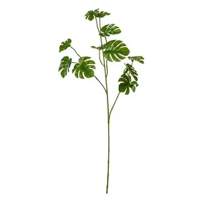 31" Monstera Leaf Spray Green