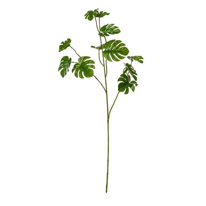 31" Monstera Leaf Spray Green