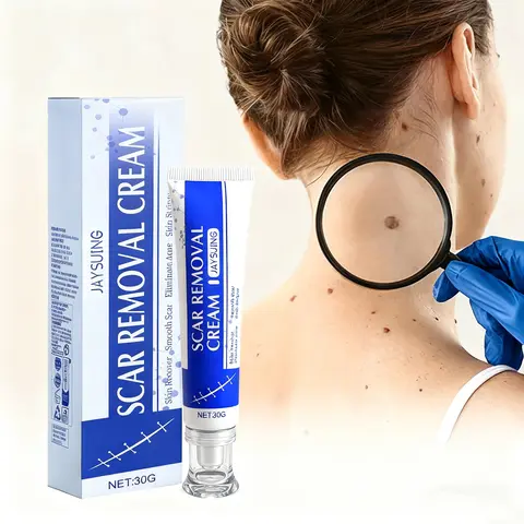 Professional Advanced Silicone Scar Solution Cream, Skin Repair Gel for Burn & Acne Marks | Fades Dark Marks on Face & Body