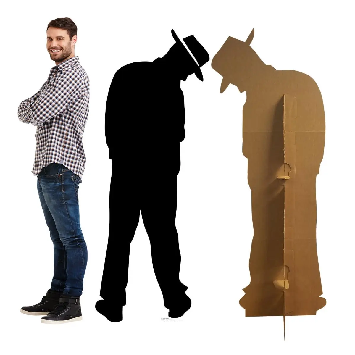 Advanced Graphics 2397 Decorative Classy Gangster Silhouette Cardboard Cut-Out with Stand-Up Base, 69X27" in, for Party & Home Decor
