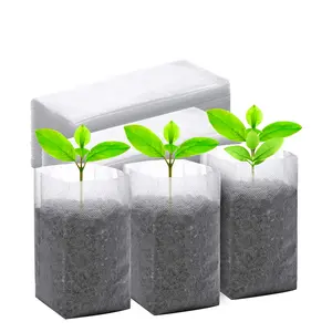 FixtureDisplays® 100 PCS Nursery Bags, 5.5 X 6.3" Non-Woven Plants Grow Bags for Gardening Seed Plant 15894-NF
