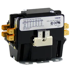 TRADEPRO TP-CON-1/24/30 - Contactor With Shunt & Cover - 1 Pole, 24 VAC, 30 Amp