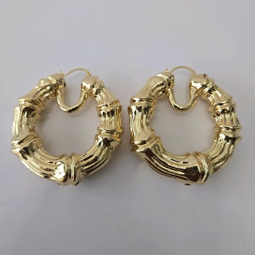 #57. 18K Gold Plated Chunky Bold Hoop Earring