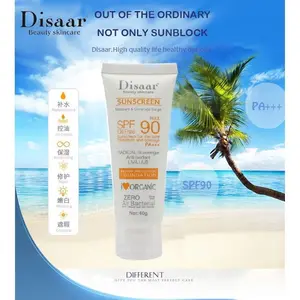 Waterproof SPF 90 Sunscreen Lotion - Face & Body Moisturizer with UVA/UVB Protection for Outdoor Activities Facial Lightweight