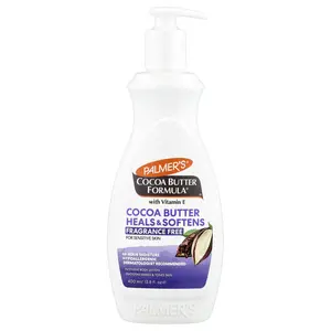 Palmer's Cocoa Butter Formula® with Vitamin E, Intensive Body Lotion, For Sensitive Skin, Fragrance Free, 13.5 fl oz (400 ml)