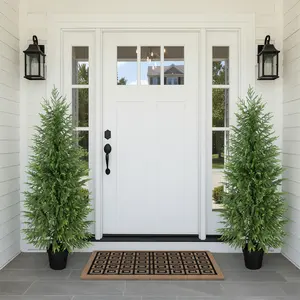 3ft/4ft5ft UV Resistant Norfolk Pine Christmas Tree with Soft Real Touch Leaves, Lifelike Faux Norfolk Pine Tree, Artificial Topiary Pine Tree for Patio Porch Christmas Decor