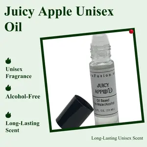 JUICY APPLE Unisex Fragrance Oil Based No Water Alcohol 3 FL OZ 10 ML Roll On Bottle Women's Perfume