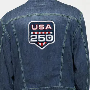 USA 250 Embroidered Patch America 250th Anniversary Shield Patch Patriotic Iron On Sew On Velcro Patch Logo Gift for Patriots