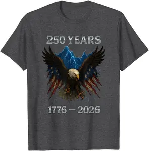 American 250 Years USA Patriotic 1776 to 2026 Eagle T-Shirt Sweatshirt, Hoodie, Comfort Colors