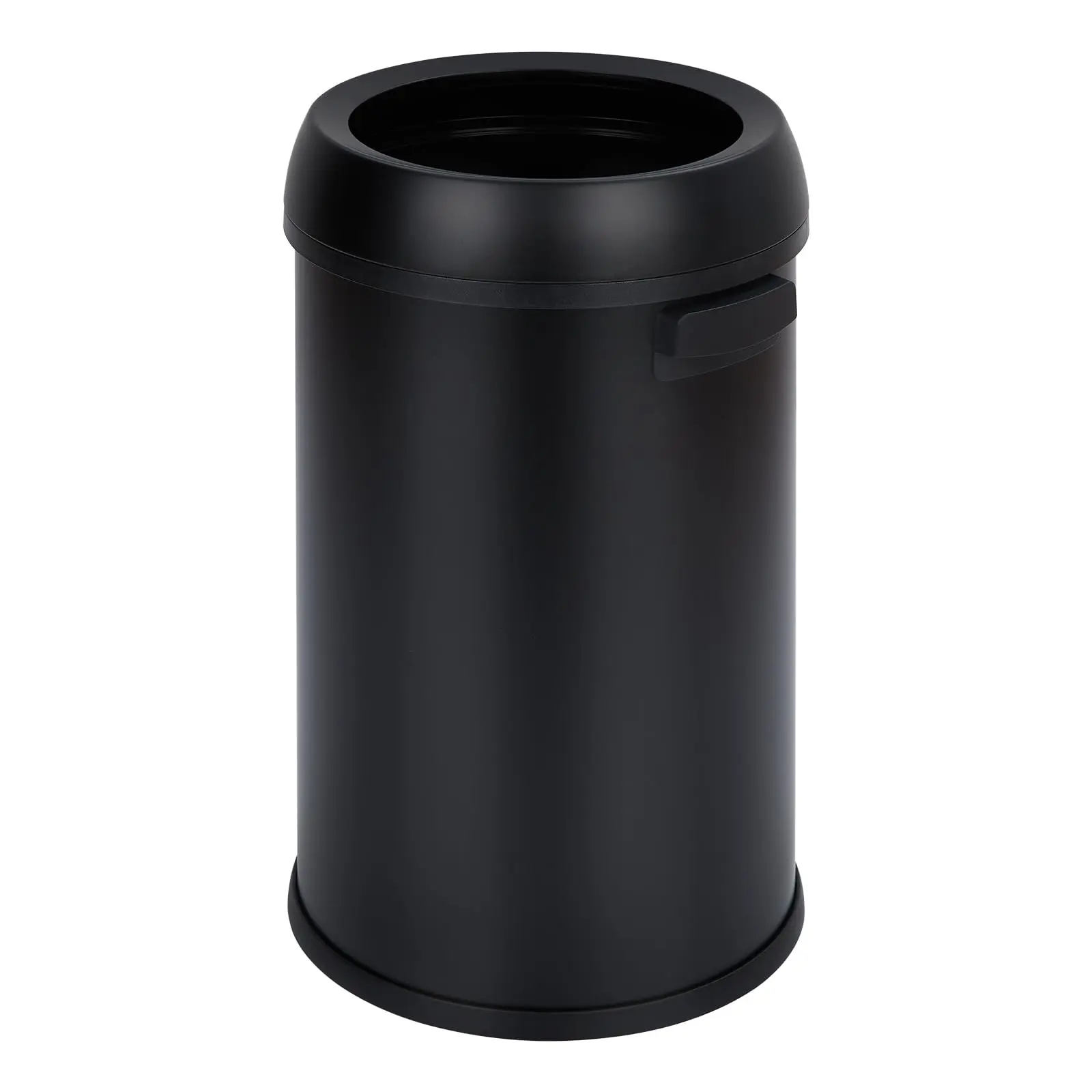 【GARVEE】17 Gallon/65 Liter Open Top Trash Can - Commercial Grade Stainless Steel Rubbish Bin, Round Garbage Container for Outdoor, Home, Office, Restaurant Use, Black Finish