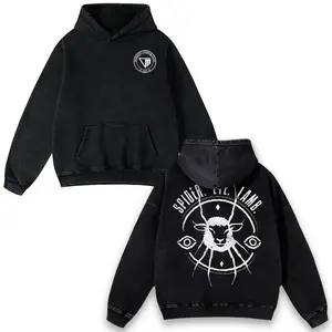 Outlast Trials SPIDER EYE LAMB v1 Washed T-Shirt, Video Games, Horror Vintage Shirt, Game Fan, Streetwear Tops Black Fabric Menswear