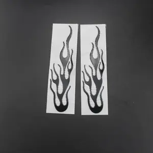 2pcs Car Sticker Set, Modified Flame Design, Scratch Resistant, Ideal for Motorcycles, Bumper, Hood, Rearview Mirror, Head Cover