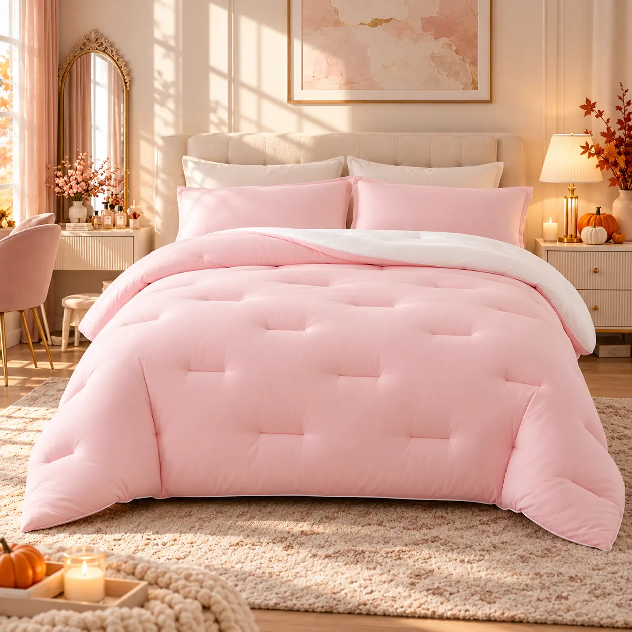Lightweight Bamboo Cloud Comforter for Cozy Bedroom Aesthetic, Ultra Soft Fluffy Lightweight comfort Bedding, All-Season Queen/California King Bed Cover