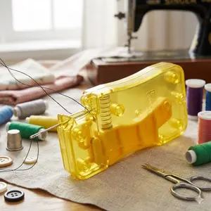 Portable Spring Threader Set: Slip-Resistant Durable Needle Threading Tool, DIY Sewing Aid Kit, Vision Assistance Hand Sewing Helper, Essential Home Sewing Machine Accessories for Garment Making