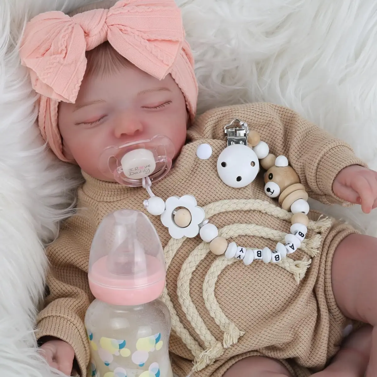 [WOOROY] Lifelike Realistic Newborn Reborn Baby Doll - 20in Soft Cloth Body with Vinyl Limbs, Christmas Birthday Little Gifts for Girls, Kids Girl Stuff for 3+ Age Baby Care Play