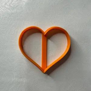 Large 2 1/2 inch heart polymer clay cutter valentine