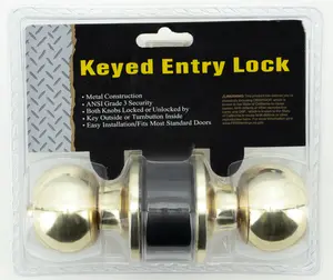 WorldWide Sales Online Keyed Entry Lock Polished Brass Ball Knob – Door Locks