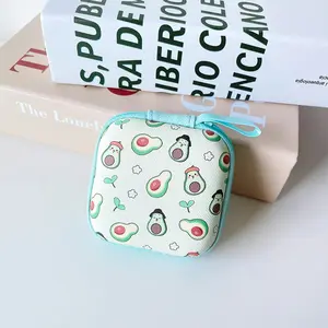 Multicolor Fruit Pattern Eva Hard Shell Handheld Storage Bag, Ideal for Apple Bluetooth-compatible Earphones, Data Cable Organizer, Kids' Coin Pouch