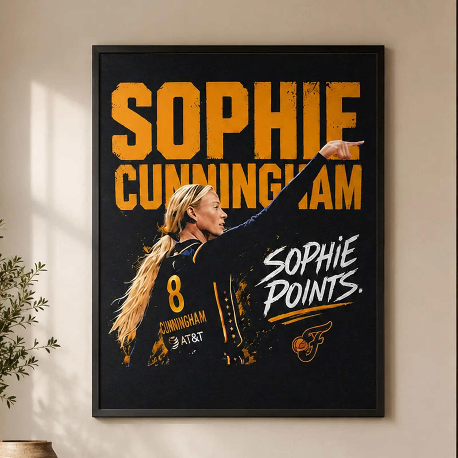 Sophii-e Cunn1ngham Indiana Fever Pointing Meme Poster  Premium Wall Art Poster Unframed HD Print Home Office Decor Unique Trendy Gift