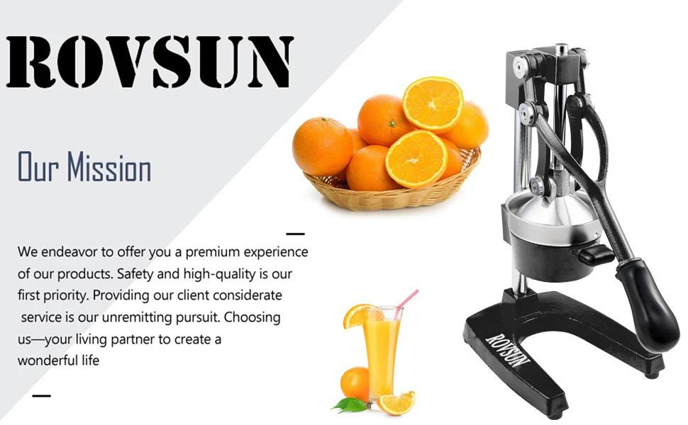 [TOP RATED - FLASH SALE] ROVSUN Manual Cast Iron Citrus Juicer Heavy Duty