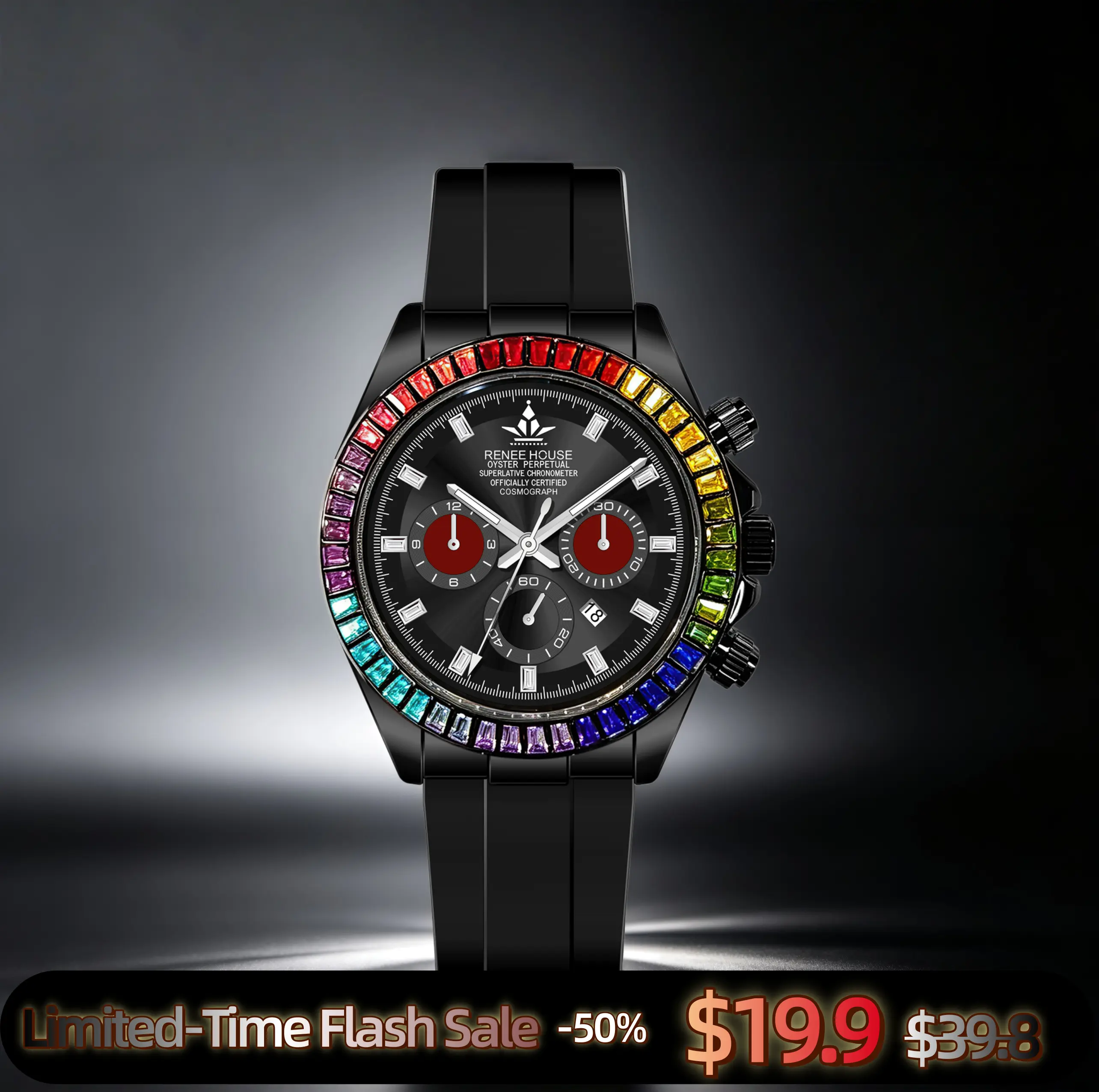 Men's Multi-Functional Silicone Sports Quartz Watch, Business Stylish Luminous Waterproof Wristwatch fashion timeless classic watch holiday calendar display