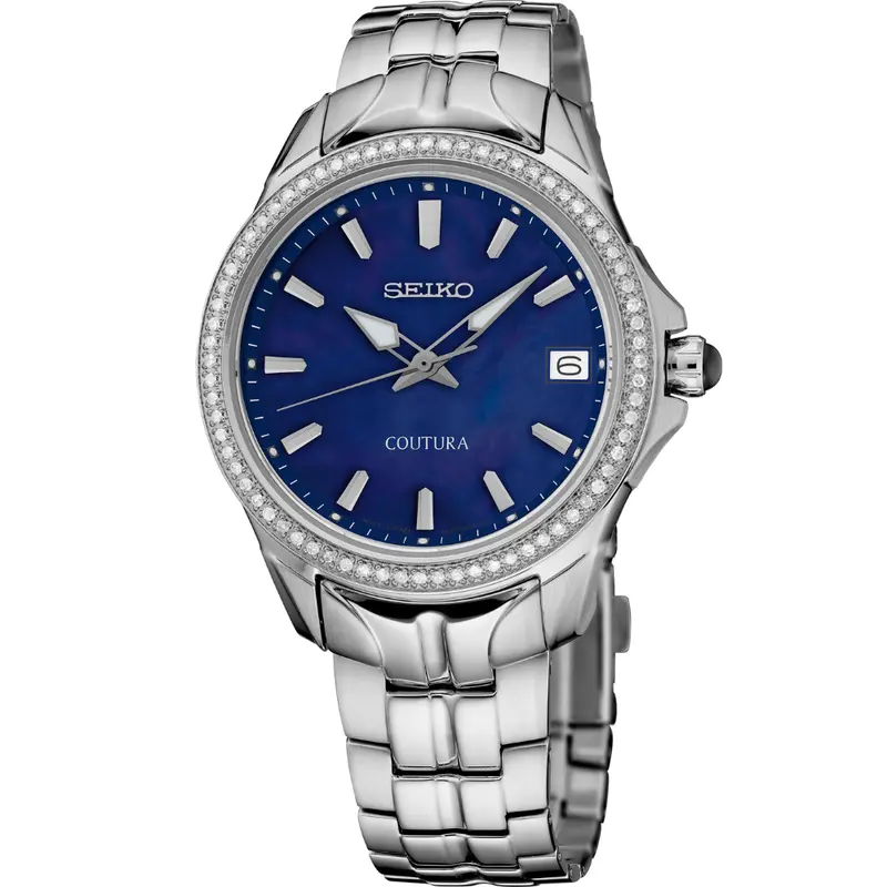 SUR591 Seiko Coutura Diamond Bezel Mother of Pearl Dial  display picture 3