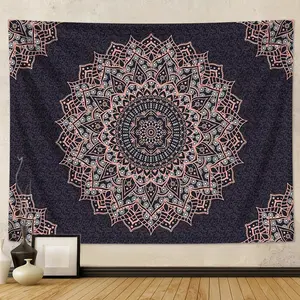 Mandala Floral Pattern Tapestry, Bohemian Wall Art Style Tapestry, Wall Hanging Decor for Home Living Room Bedroom Study Room