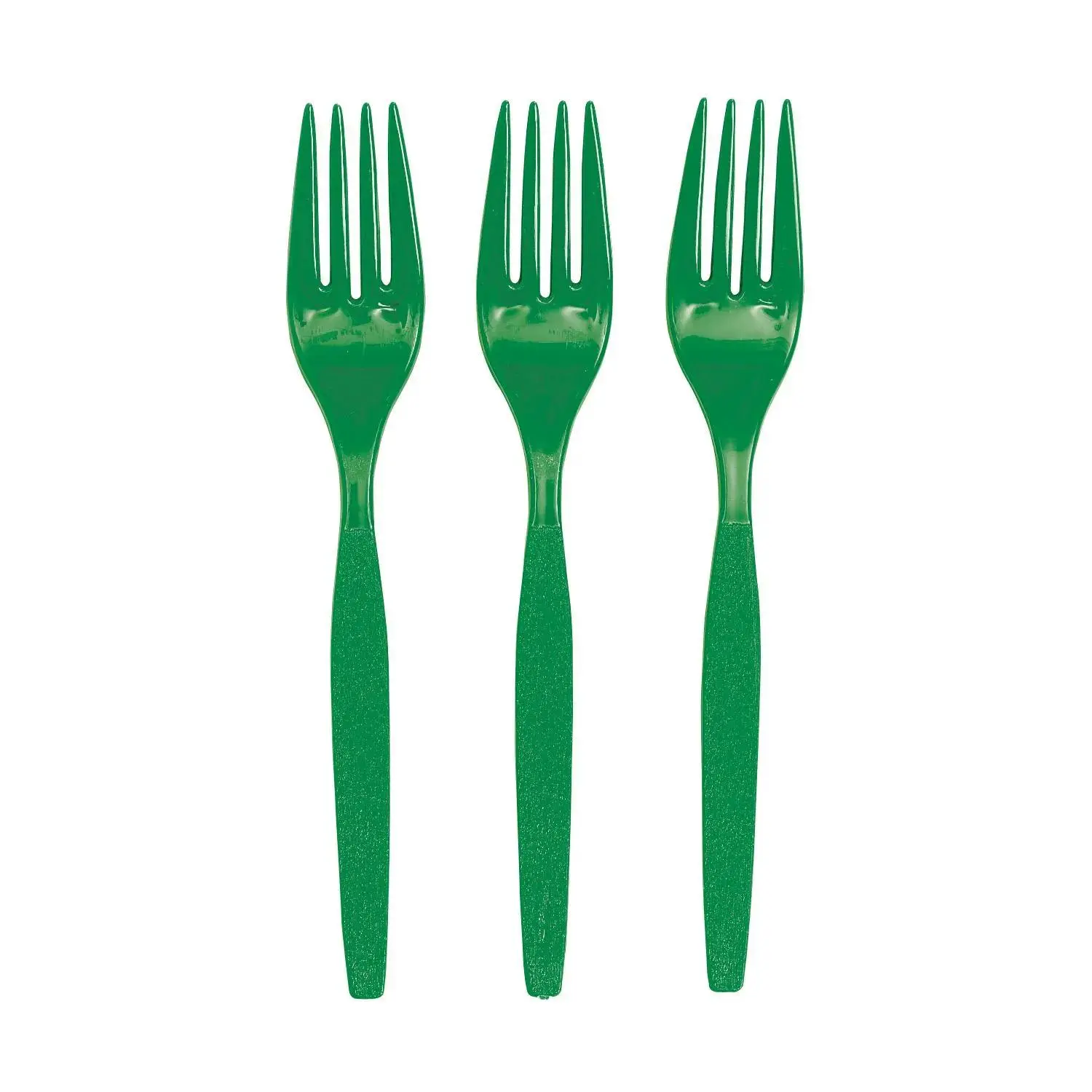 Fun Express - Kelly Green Plastic Forks (50 Pc) - Party Supplies - Solid Tableware - Cutlery - 50 Pieces