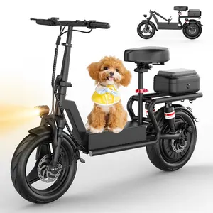PikaBike Electric Scooter Bike for Adults-1200W Peak Motor, 48V 20Ah battery,25MPH Top Speed,20-40 Miles Range, 14" Pneumatic Tires, Removable Trunk + Adjustable Seat, Dual Suspension Brakes,Perfect for Commuting & Leisure