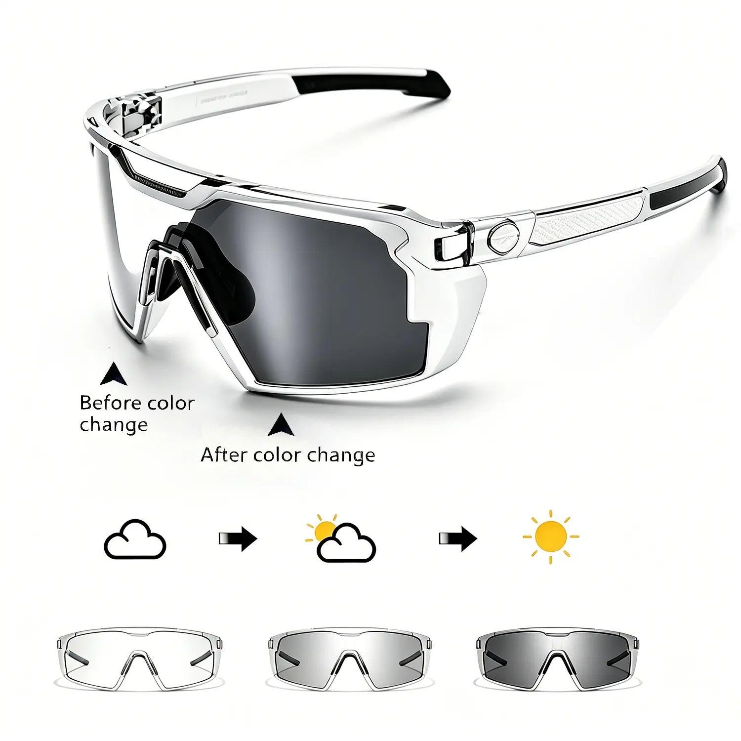 Photochromic Polarized Safety glasses,Sunglasses for Men & Women Oversized Vintage UV400 Y2K Aviator Eyewear Ideal for Fishing, Golf, Cycling, Driving