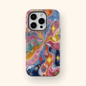 Psychedelic Starburst Phone Case,phone Case Suitable for Iphone 11/12/13/14/15/16/17 Pro Promax Plus Air and Samsung S22/S23/S24/S25 Plus Ultra Fe