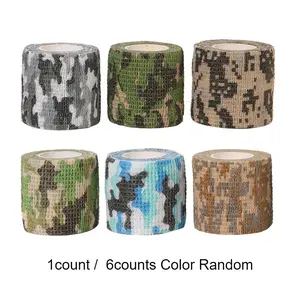 Camouflage Pattern Self Adhesive Elastic Bandage, Multipurpose Breathable Sports Tapes, Outdoor Sports for Running Cycling, Strapping Tape