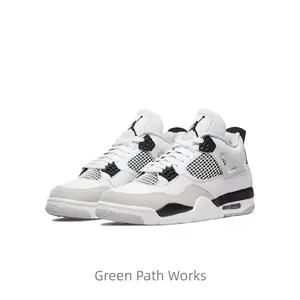 Retro white and black casual comfortable anti-slip and wear-resistant basketball shoes