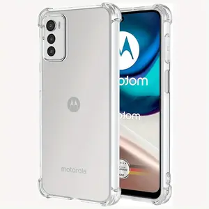 Case for Motorola Moto G42, Clear Phone Case with Reinforced Corners Camera Protection Bumper Slim Fit Shockproof Flexible TPU Case, Transparent