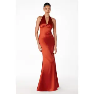 Melody Satin Halter Dress