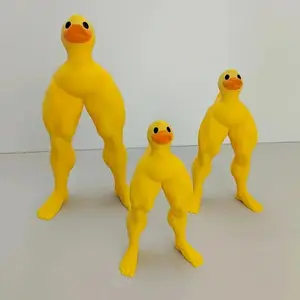 Muscular Leg Duck Design Ornament, 1 Count Creative Desktop Decoration, Car Center Console Decoration, Home Decor for Living Room Bedroom, Indoor Home Decoration, Cute Cartoon Figurine