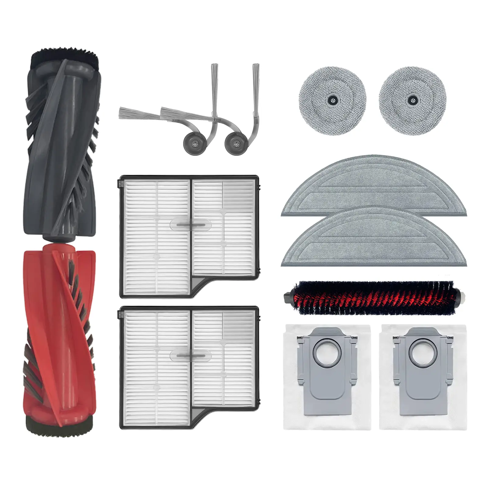 Vacuum Cleaner Attachment Accessory Set Compatible with Roborock Saros 10, S9 MaxV Ultra, S90ver, G30, A1460RR - Main Brush, Side Brush, Filter, Edgewise Mop Parts, Vacuum Cleaner Attachment Accessory Sets