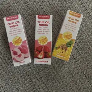 3 Pack Yoni Oil Feminine Oil for Women pH Balance - Feminine Deodorant - Eliminates Odor with Pineapple Peach Strawberry Essential Oil, Natural Yoni Essential Oil, 1 fl oz/pc